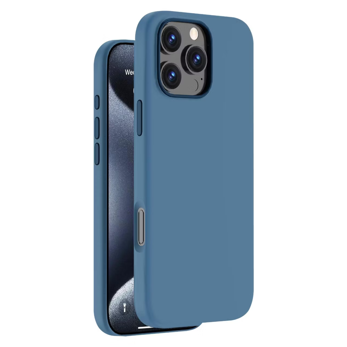 Силиконовый чехол Deppa Liquid Silicone с Magsafe для iPhone 16 Pro, синий