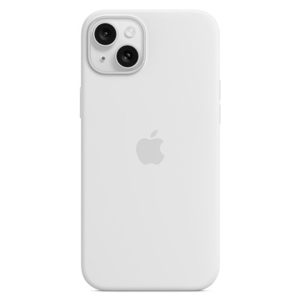 Силиконовый чехол для iPhone 15 , цвет белый OEM