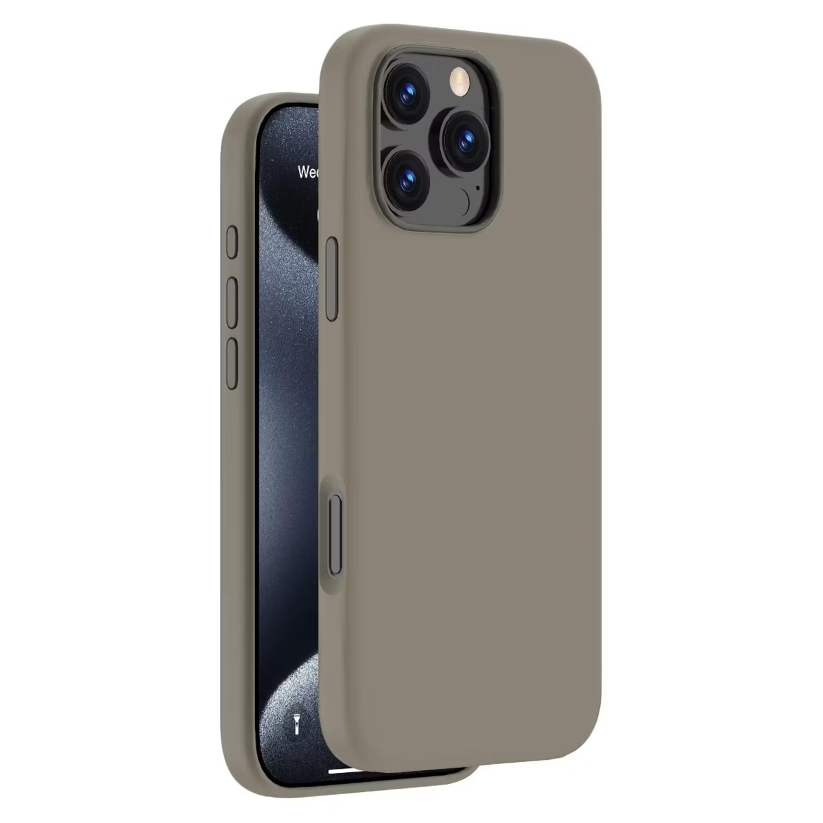 Силиконовый чехол Deppa Liquid Silicone с Magsafe для iPhone 16 Pro Max, серый
