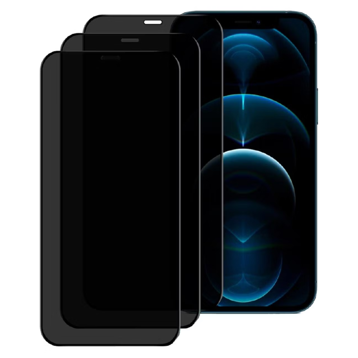 Защитное 3D стекло с Антишпион для iPhone 12/12 Pro