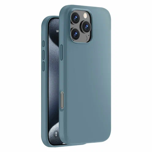 Силиконовый чехол Deppa Liquid Silicone с Magsafe для iPhone 16 Pro, тёмно-зелёный