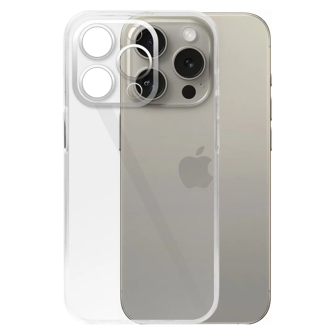 Ультратонкий силиконовый чехол для iPhone 15 Pro (прозрачный)