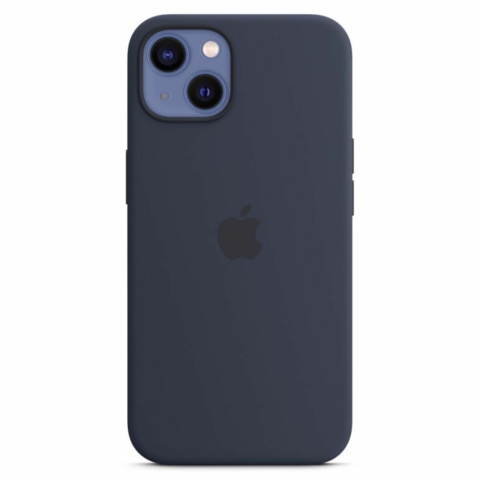 Силиконовый чехол для iPhone 13, цвет тёмно-синий OEM