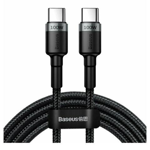 Кабель Baseus Cafule USB-C - USB-C 100W 2м (чёрный)
