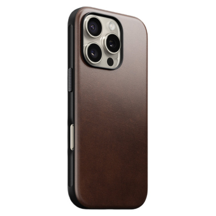 Чехол Nomad Modern Leather case для Phone 16 Pro Max, коричневый