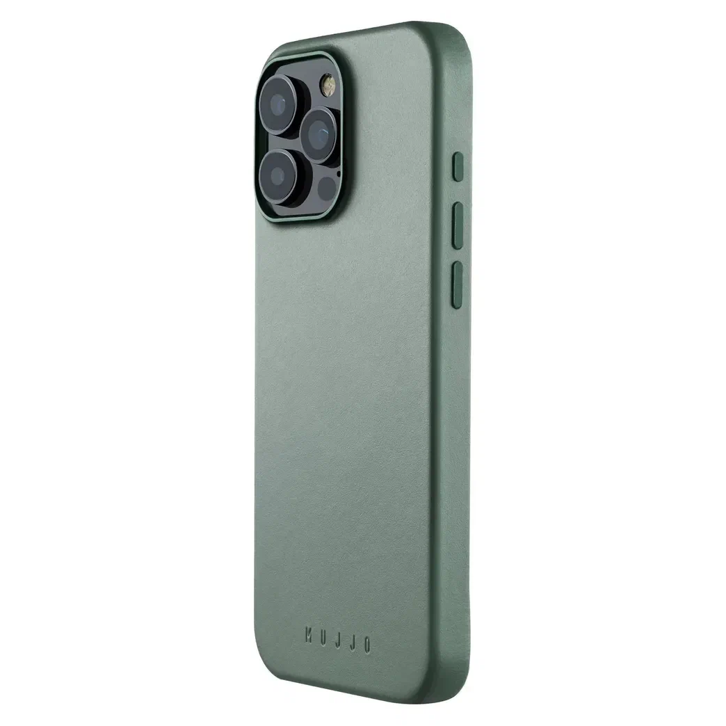 Чехол Mujjo Full Leather Case for iPhone 16 Pro MagSafe Green Smoke