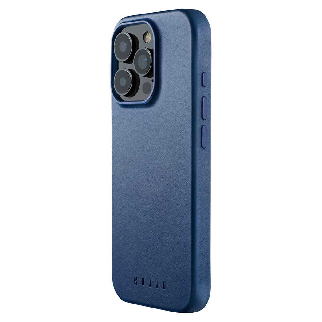 Чехол Mujjo Leather Case Apple for iPhone 16 Pro MagSafe Monaco Blue