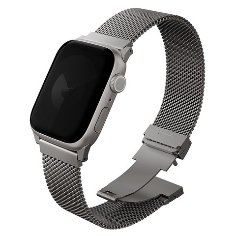 44/45/46 мм Миланский сетчатый браслет Uniq Dante Pro для Apple Watch, серебро