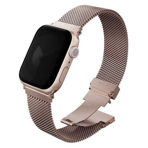 40/41/42 мм Миланский сетчатый браслет Uniq Dante Pro для Apple Watch, розовый