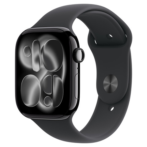 Apple Watch Series 11 46mm GPS Jet Black Aluminum Case with Black Sport Band