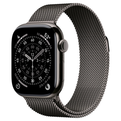 Apple Watch Series 11 46mm GPS+Cellular Slate Titanium Case with Slate Milanese Loop