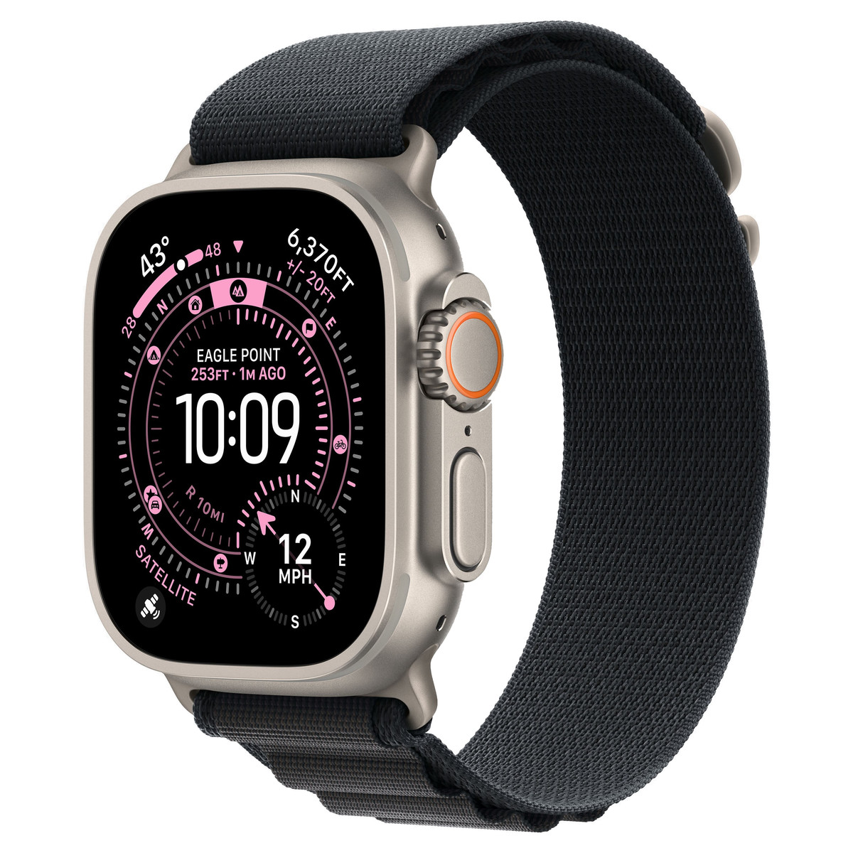 Apple Watch Ultra 3 49mm GPS+Cellular Titanium Case with Black Alpine Loop