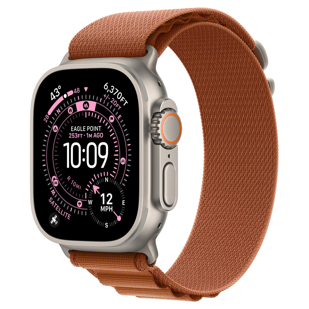 Apple Watch Ultra 3 49mm GPS+Cellular Titanium Case with Terra Cotta Alpine Loop