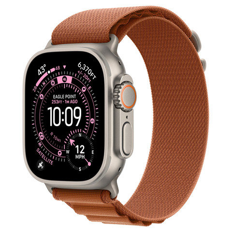 Apple Watch Ultra 3 49mm GPS+Cellular Titanium Case with Terra Cotta Alpine Loop