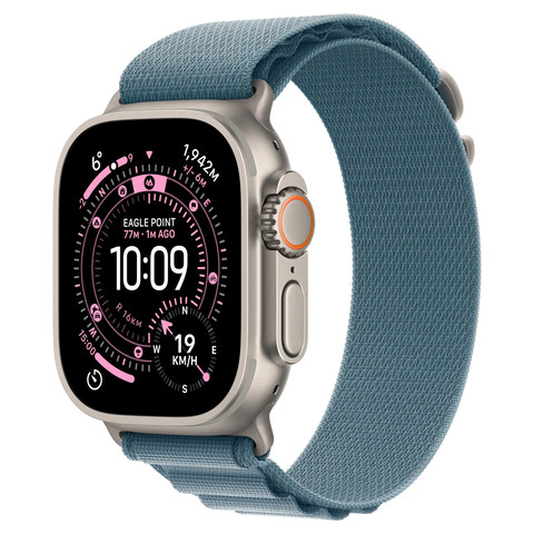 Apple Watch Ultra 3 49mm GPS+Cellular Titanium Case with Light Blue Alpine Loop