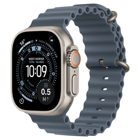 Apple Watch Ultra 3 49mm GPS+Cellular Titanium Case with Anchor Blue Ocean Band
