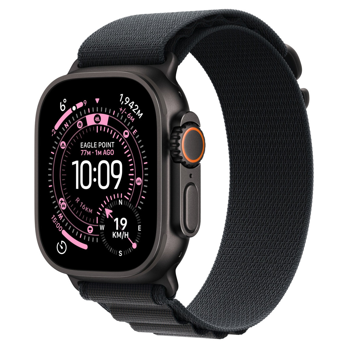 Apple Watch Ultra 3 49mm GPS+Cellular Black Titanium Case with Black Alpine Loop