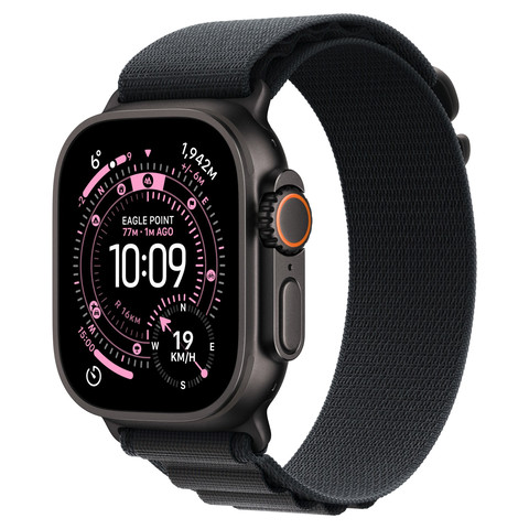 Apple Watch Ultra 3 49mm GPS+Cellular Black Titanium Case with Black Alpine Loop