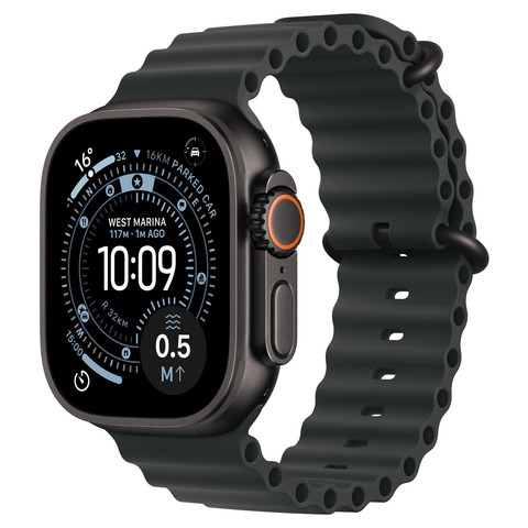 Apple Watch Ultra 3 49mm GPS+Cellular Black Titanium Case with Black Ocean Band