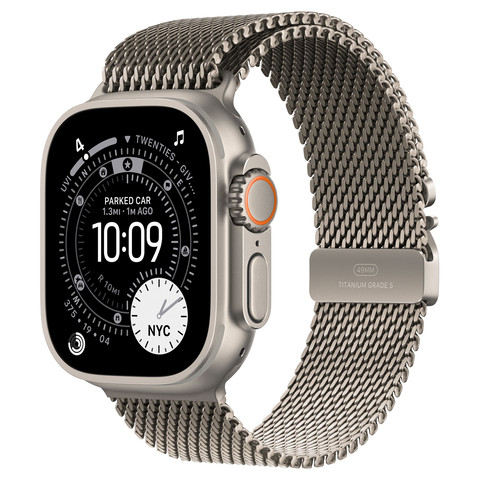 Apple Watch Ultra 3 49mm GPS+Cellular Titanium Case with Natural Titanium Milanese Loop