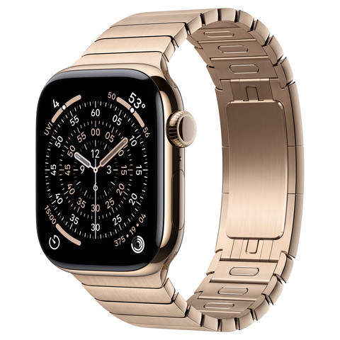 Apple Watch Series 11 42mm GPS+Cellular Gold Titanium Case with Gold Link Bracelet
