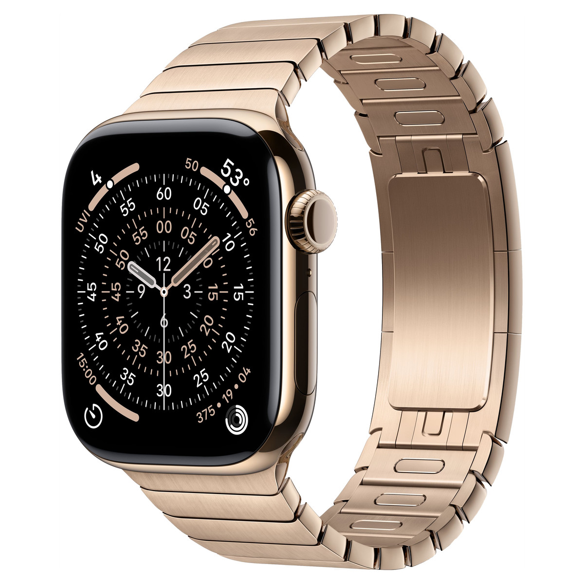 Apple Watch Series 11 46mm GPS+Cellular Gold Titanium Case with Gold Link Bracelet