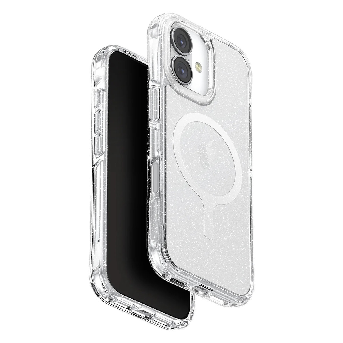 Cиликоновый чехол Uniq Hybrid Lifepro Xtreme Magsafe для iPhone 17 (с блестками)