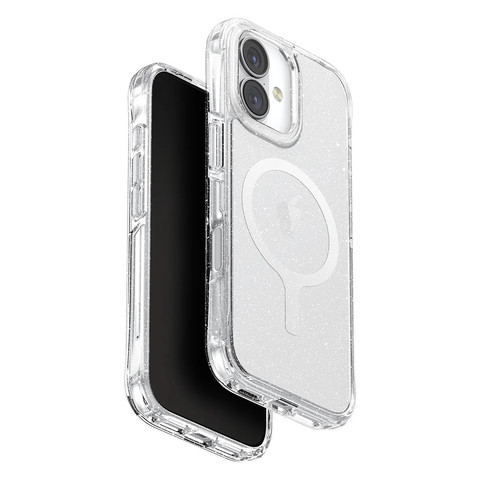 Cиликоновый чехол Uniq Hybrid Lifepro Xtreme Magsafe для iPhone 17 (с блестками)