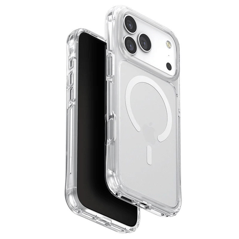 Cиликоновый чехол Uniq Hybrid Lifepro Xtreme Magsafe для iPhone 17 Pro (прозрачный лёд)