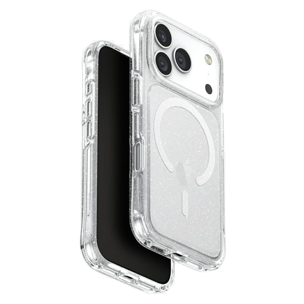 Cиликоновый чехол Uniq Hybrid Lifepro Xtreme Magsafe для iPhone 17 Pro (с блестками)