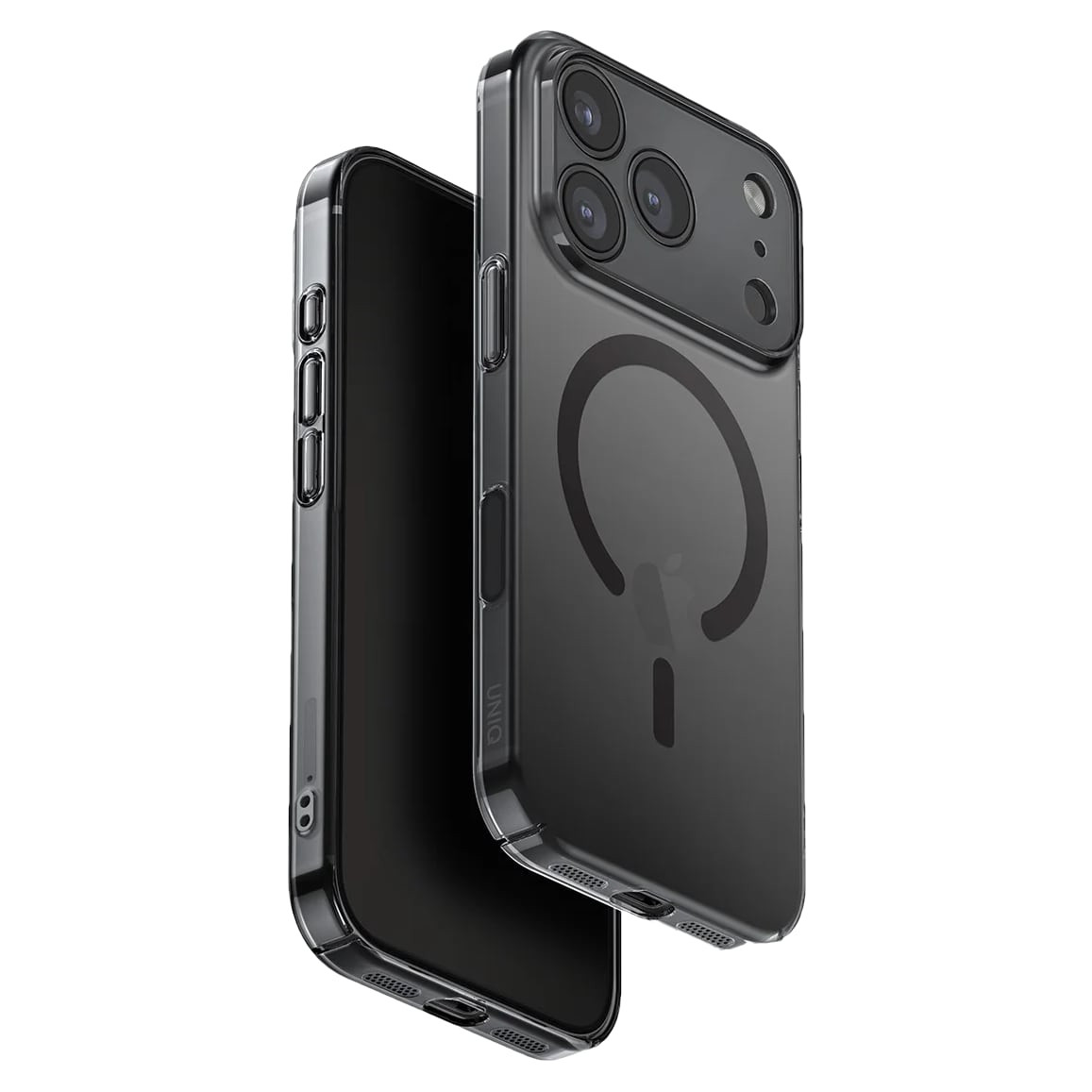 Cиликоновый чехол Uniq Hybrid Airsuit Magsafe для iPhone 17 Pro (темный)