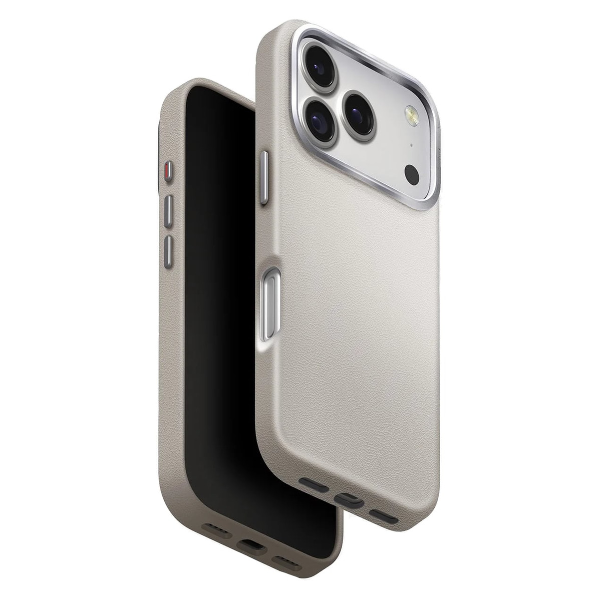 Чехол из кожи Uniq Hybrid Lyden для iPhone 17 Pro, глина