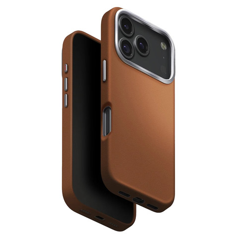 Чехол из кожи Uniq Hybrid Lyden для iPhone 17 Pro/18 Pro, карамельный