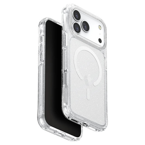Cиликоновый чехол Uniq Hybrid Lifepro Xtreme Magsafe для iPhone 17 Pro Max/18 Pro Max (с блестками)
