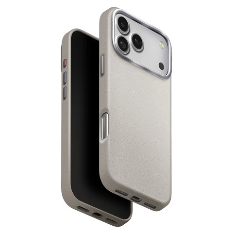 Чехол из кожи Uniq Hybrid Lyden для iPhone 17 Pro Max/18 Pro Max, глина