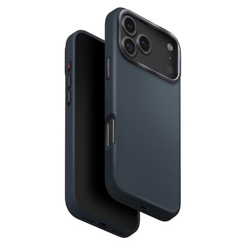 Чехол из кожи Uniq Hybrid Lyden для iPhone 17 Pro Max/18 Pro Max, синий