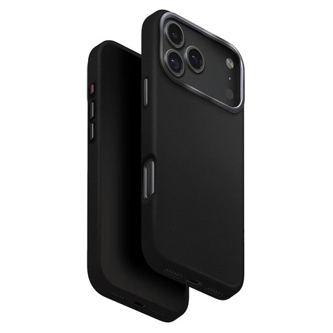 Чехол из кожи Uniq Hybrid Lyden для iPhone 17 Pro Max/18 Pro Max, черный