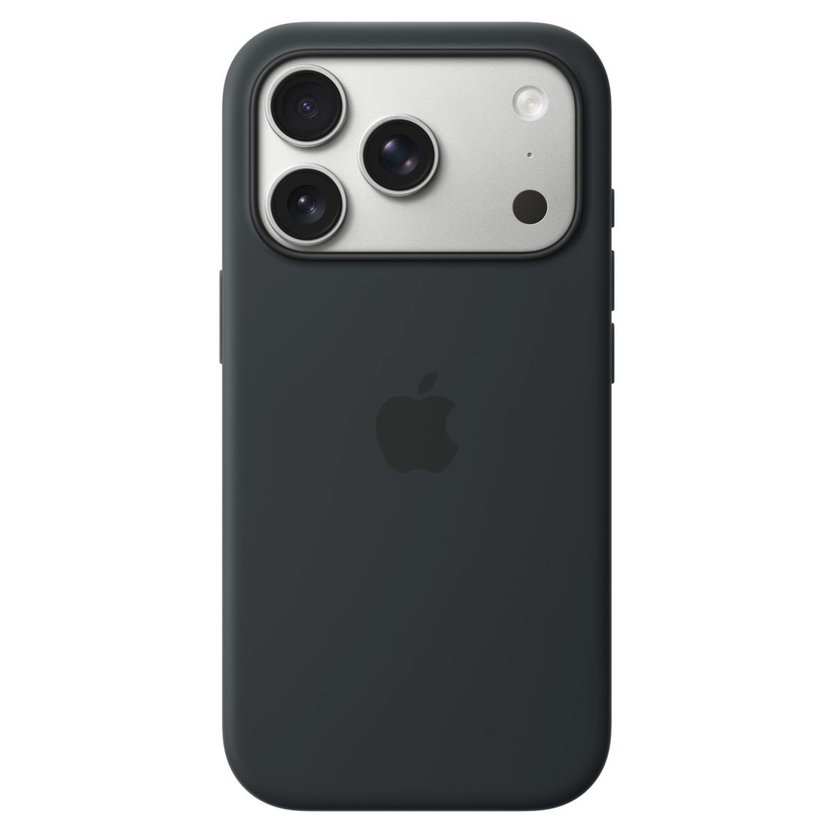 Силиконовый чехол MagSafe для iPhone 17 Pro, цвет чёрный