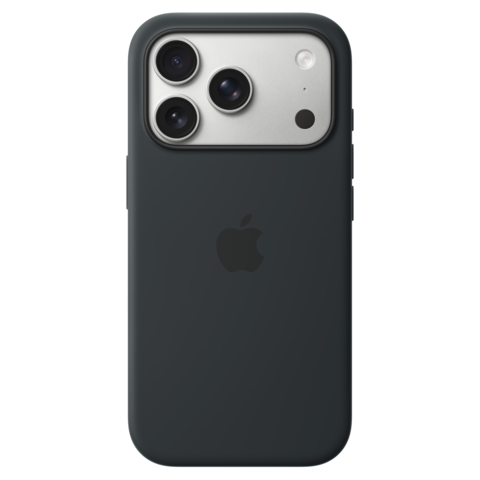 Силиконовый чехол MagSafe для iPhone 17 Pro/18 Pro, цвет чёрный
