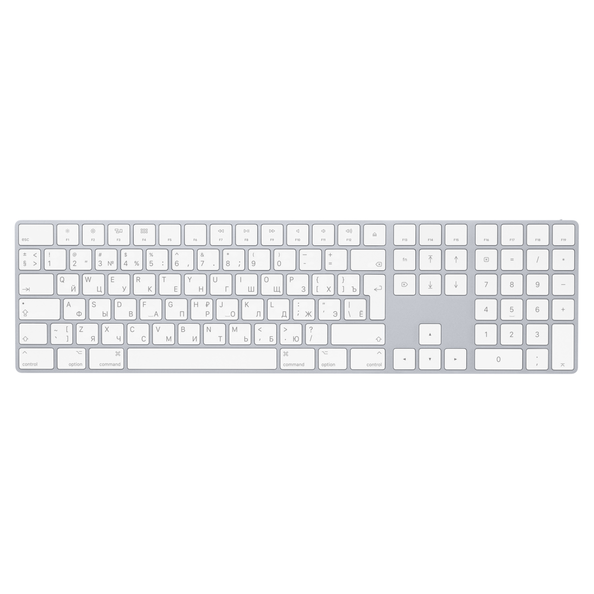 Клавиатура Magic Keyboard с цифровой панелью, русская раскладка (MXCJ3)