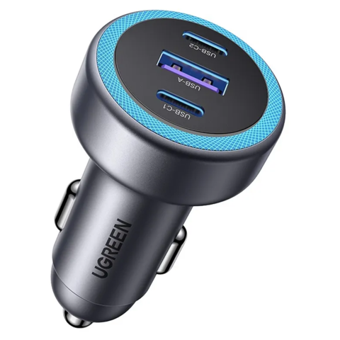 Автомобильное зарядное устройство Ugreen EC307 30W, серый