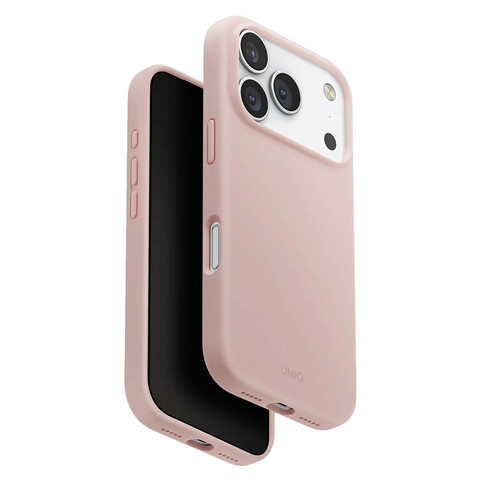 Чехол Uniq Lino c MagSafe для iPhone 17 Pro, розовый