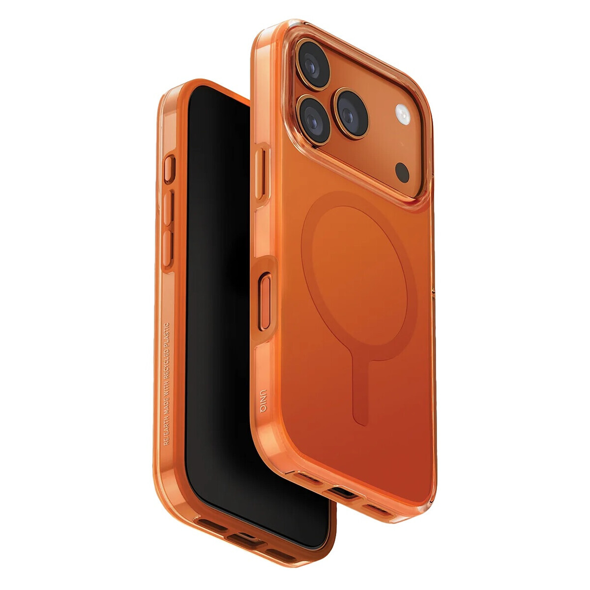 Чехол Uniq Hybrid Clario Magsafe для iPhone 17 Pro Max, оранжевый