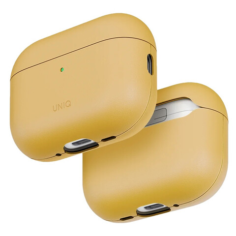 Кожаный чехол Uniq Lyden VEX для AirPods Pro 3, желтый