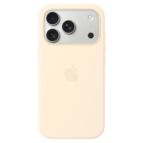 Силиконовый чехол MagSafe для iPhone 17 Pro, цвет ванильный