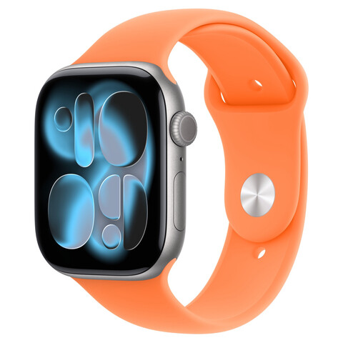 44/46mm Силиконовый ремешок для Apple Watch, цвет клементин