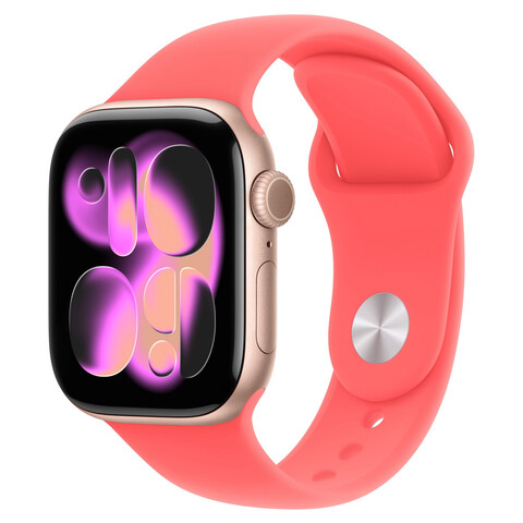 44/46mm Силиконовый ремешок для Apple Watch, цвет гуава