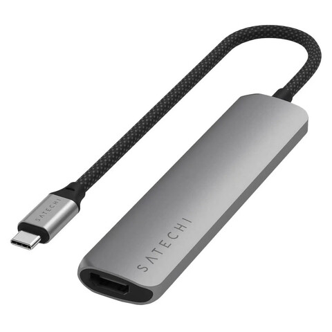 Многопортовый переходник Satechi HDMI/USB 3.0*2/SD/MicroSD, серый