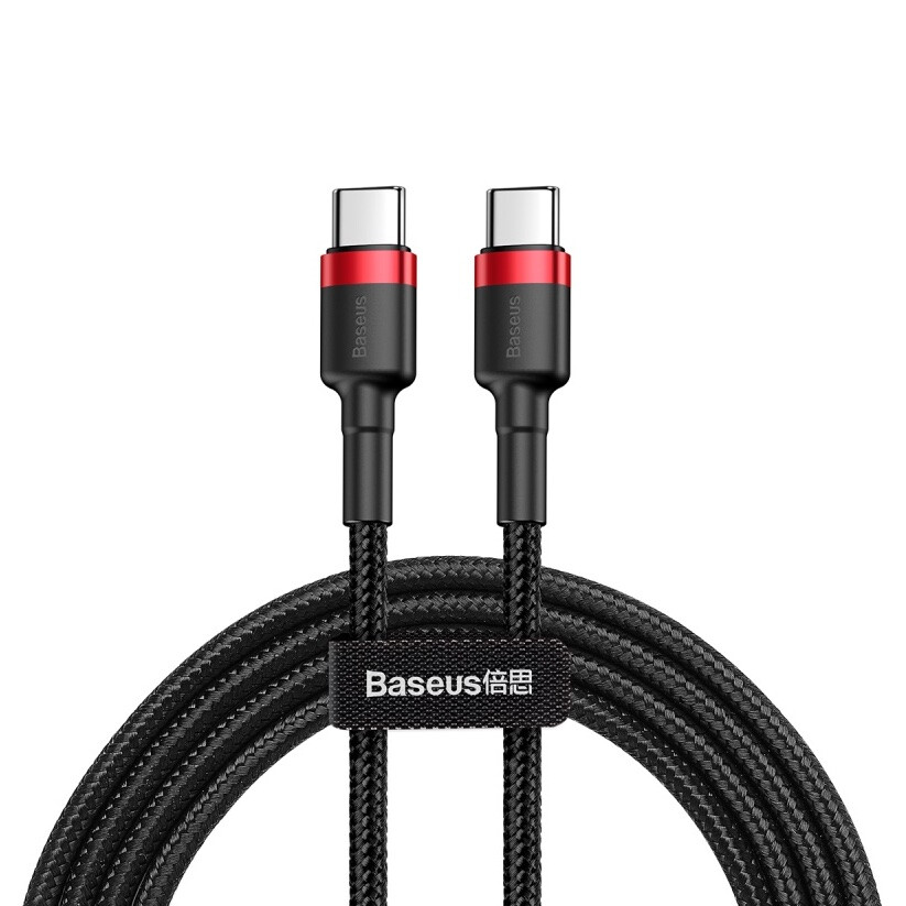 Кабель Baseus Cafule USB-C - USB-C 1м, черный