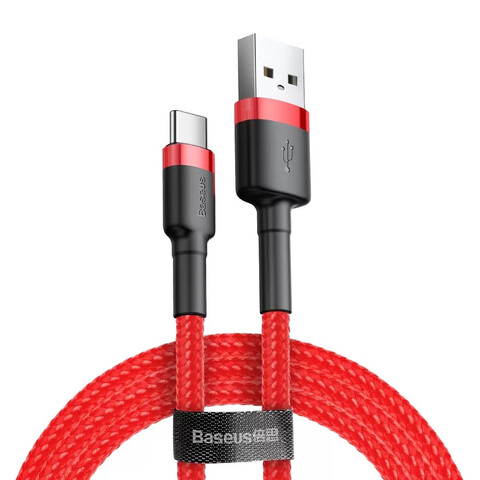 Кабель Baseus Cafule USB - USB-C 2м (красный)